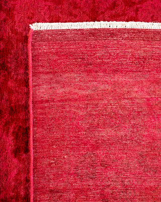 Contemporary Hand Knotted Overdyed Pink Area Rug 8' 2" x 10' 3"