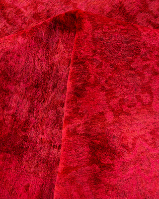Contemporary Hand Knotted Overdyed Pink Area Rug 8' 2" x 10' 3"