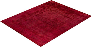 Modern Overdyed Hand Knotted Wool Pink Area Rug 8' 2" x 10' 3"