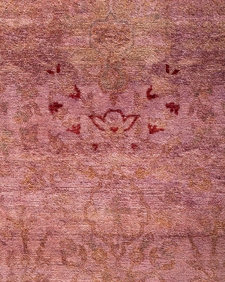 Contemporary Hand-Knotted Overdyed Pink Area Rug 6' 0" x 12' 5"