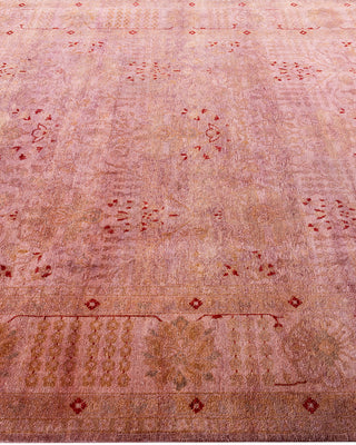 Contemporary Hand-Knotted Overdyed Pink Area Rug 6' 0" x 12' 5"