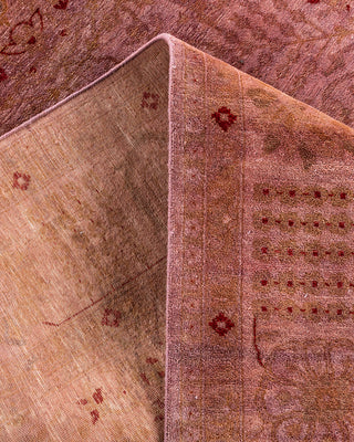 Contemporary Hand-Knotted Overdyed Pink Area Rug 6' 0" x 12' 5"