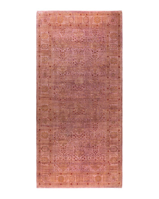 Contemporary Overyed Wool Hand Knotted Pink Area Rug 6' 0" x 12' 5"