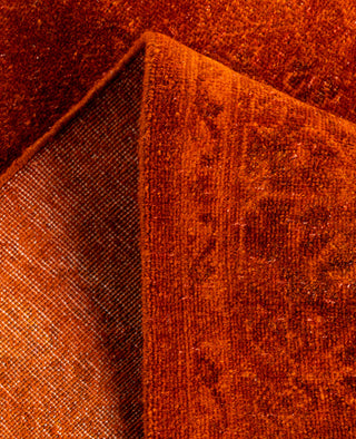 Contemporary Overdyed Wool Hand Knotted Orange Area Rug 4' 0" x 6' 3"