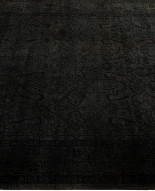 Contemporary Overdyed Wool Hand Knotted Gray Area Rug 4' 2" x 5' 10"