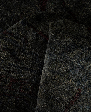 Contemporary Overdyed Wool Hand Knotted Gray Area Rug 4' 2" x 5' 10"