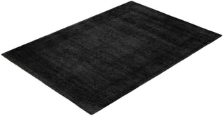 Contemporary Overdyed Wool Hand Knotted Gray Area Rug 4' 2" x 5' 10"
