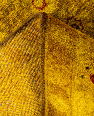 Contemporary Overdyed Wool Hand Knotted Gold Area Rug 4' 2" x 6' 2"