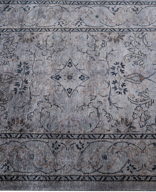 Contemporary Overdyed Wool Hand Knotted Gray Runner 2' 8" x 4' 2"