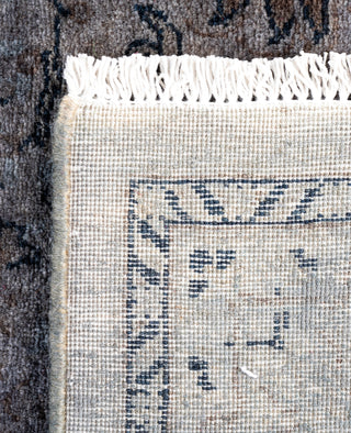 Contemporary Overdyed Wool Hand Knotted Gray Runner 2' 8" x 4' 2"