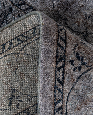 Contemporary Overdyed Wool Hand Knotted Gray Runner 2' 8" x 4' 2"