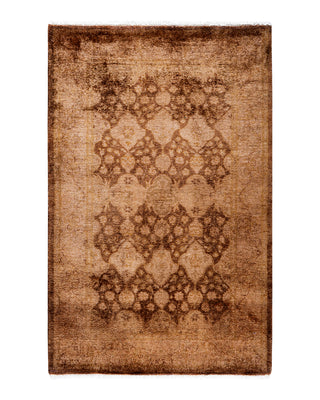 Fine Vibrance, One-of-a-Kind Hand-Knotted Runner Rug  - Brown, 2' 8" x 4' 1"