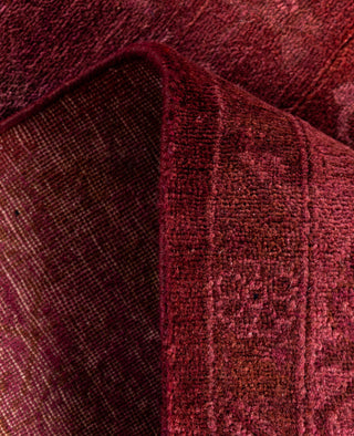Contemporary Overdyed Wool Hand Knotted Red Runner 3' 0" x 20' 6"