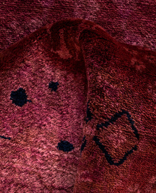 Contemporary Overdyed Wool Hand Knotted Red Runner 3' 0" x 20' 6"