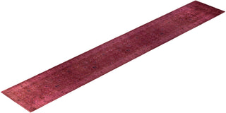 Contemporary Overdyed Wool Hand Knotted Red Runner 3' 0" x 20' 6"