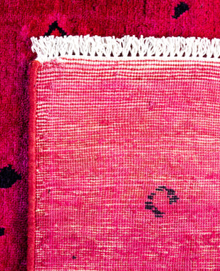 Contemporary Overdyed Wool Hand Knotted Pink Runner 3' 0" x 10' 3"