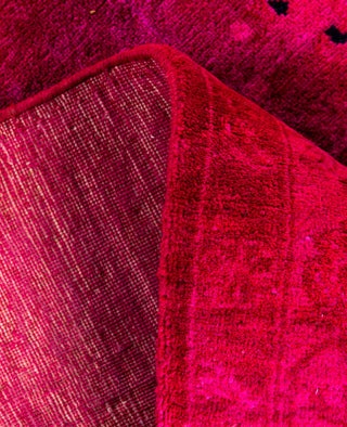 Contemporary Overdyed Wool Hand Knotted Pink Runner 3' 0" x 10' 3"