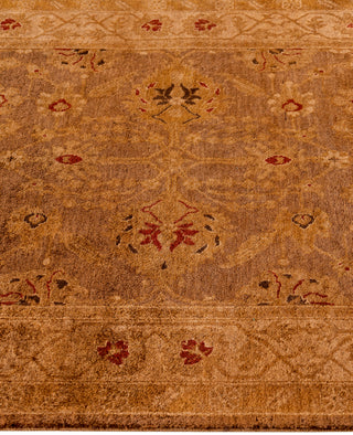Contemporary Overdyed Wool Hand Knotted Brown Runner 3' 1" x 15' 5"