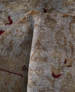 Contemporary Overdyed Wool Hand Knotted Gray Runner 3' 1" x 22' 4"