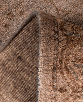 Contemporary Overdyed Wool Hand Knotted Brown Runner 2' 6" x 9' 10"