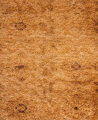 Contemporary Overdyed Wool Hand Knotted Brown Runner 2' 9" x 14' 5"