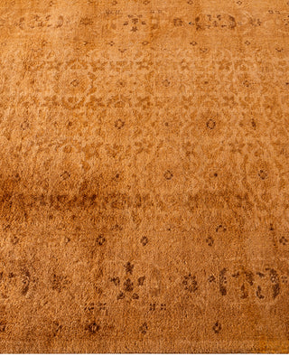 Contemporary Overdyed Wool Hand Knotted Brown Runner 2' 9" x 14' 5"