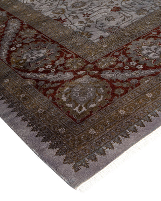 Contemporary Hand-Knotted Overdyed Gray Area Rug 7' 10" x 8' 2"