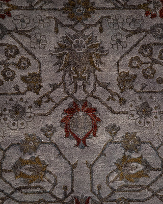 Contemporary Hand-Knotted Overdyed Gray Area Rug 7' 10" x 8' 2"