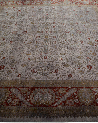 Contemporary Hand-Knotted Overdyed Gray Area Rug 7' 10" x 8' 2"