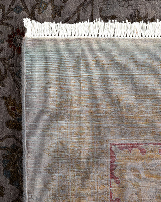 Contemporary Hand-Knotted Overdyed Gray Area Rug 7' 10" x 8' 2"