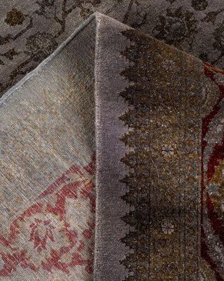 Modern Overdyed Hand Knotted Wool Gray Area Rug 7' 10" x 8' 2"