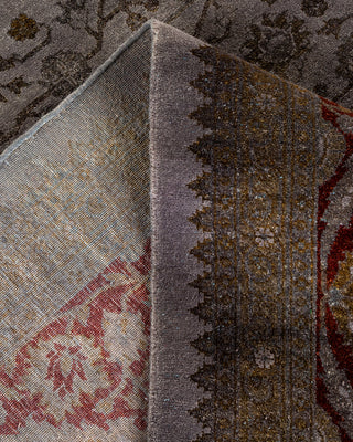 Contemporary Hand-Knotted Overdyed Gray Area Rug 7' 10" x 8' 2"