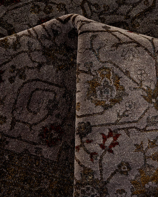 Contemporary Hand-Knotted Overdyed Gray Area Rug 7' 10" x 8' 2"