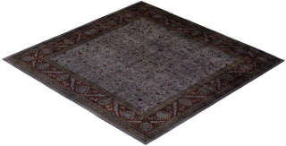 Contemporary Hand-Knotted Overdyed Gray Area Rug 7' 10" x 8' 2"