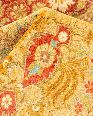 Traditional Hand Knotted Yellow Area Rug 8' 2" x 9' 10"