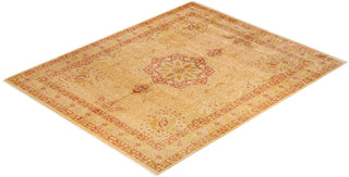 Traditional Hand Knotted Yellow Area Rug 8' 2" x 9' 10"