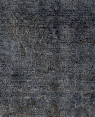 Contemporary Overdyed Wool Hand Knotted Gray Runner 2' 6" x 8' 8"