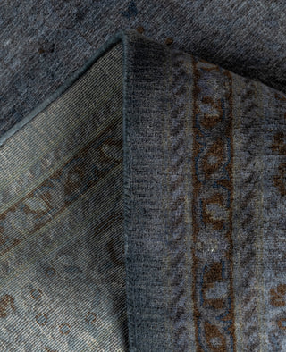 Contemporary Overdyed Wool Hand Knotted Gray Runner 2' 6" x 8' 8"