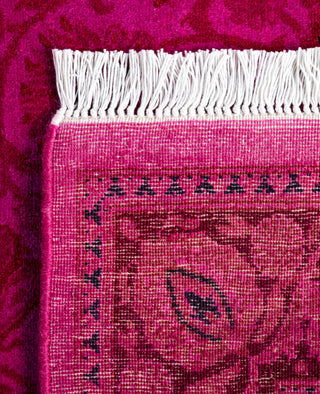 Contemporary Overdyed Wool Hand Knotted Pink Runner 2' 8" x 11' 3"