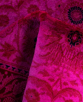 Contemporary Overdyed Wool Hand Knotted Pink Runner 2' 8" x 11' 3"