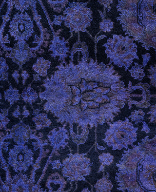 Overdyed One-of-a-Kind Wool Purple Runner 2' 7" x 12' 1"