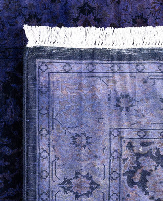 Overdyed One-of-a-Kind Wool Purple Runner 2' 7" x 12' 1"