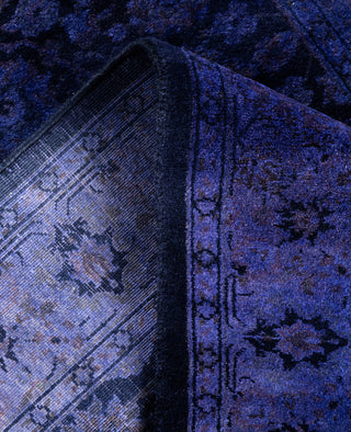 Overdyed One-of-a-Kind Wool Purple Runner 2' 7" x 12' 1"