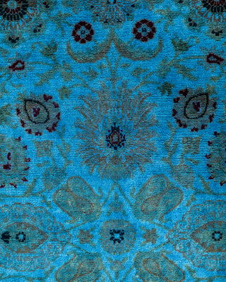 Fine Vibrance, One-of-a-Kind Hand-Knotted Runner Rug  - Blue, 2' 6" x 11' 1"