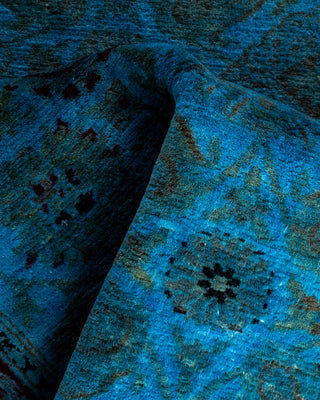 Fine Vibrance, One-of-a-Kind Hand-Knotted Runner Rug  - Blue, 2' 6" x 11' 1"