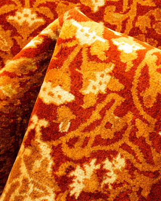 Traditional Hand Knotted Orange Runner 2' 7" x 12' 2"