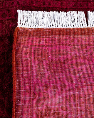 Overdyed Hand-Knotted Pink Runner 2' 7" x 20' 2"