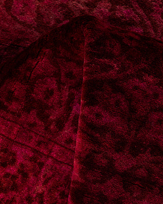 Overdyed Hand-Knotted Pink Runner 2' 7" x 20' 2"