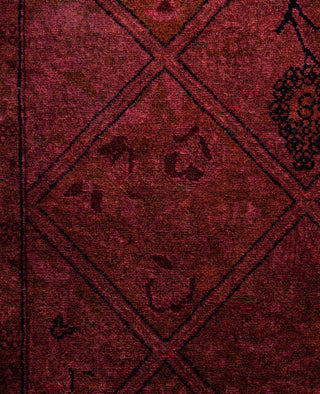 Overdyed Hand-Knotted Wool Modern-Contemporary Purple Area Rug 2' 8" x 4' 3"