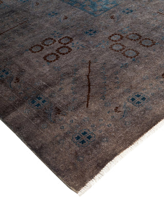 Modern Overdyed Hand Knotted Wool Gray Area Rug 10' 3" x 13' 10"